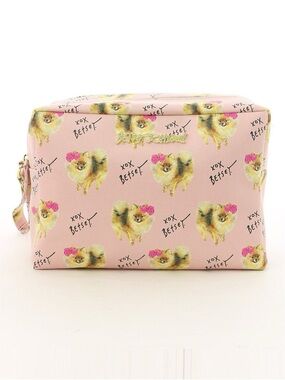 Betsey Johnson Pink Pomeranian Print Cosmetic Pouch